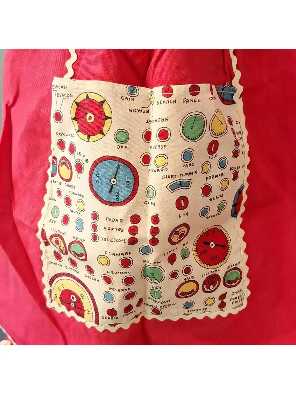 Vintage Handmade Red Apron